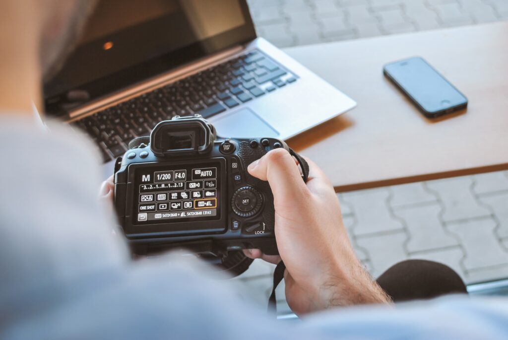 camera in hand