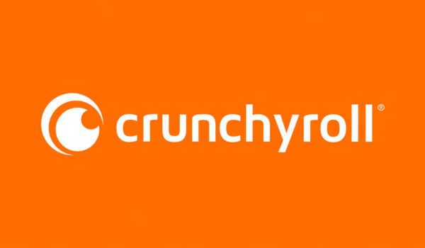 Crunchyroll logo on an orange background