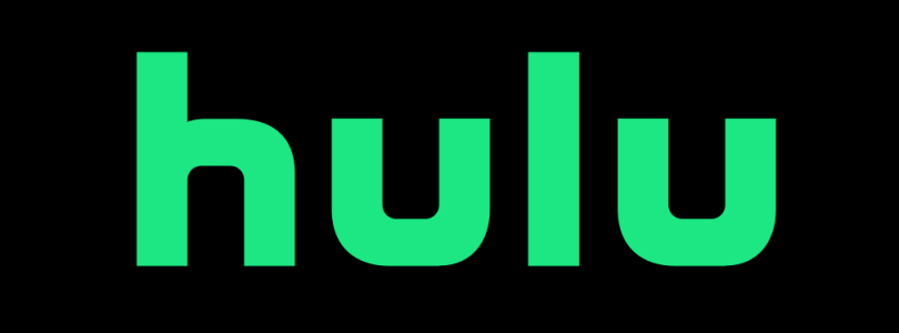 Hulu logo in green with black background