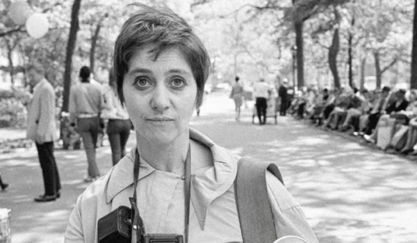 Close-up photo of Diane Arbus at the park