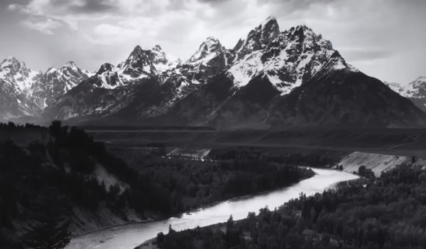 Ansel Adams' black and white scenic photography