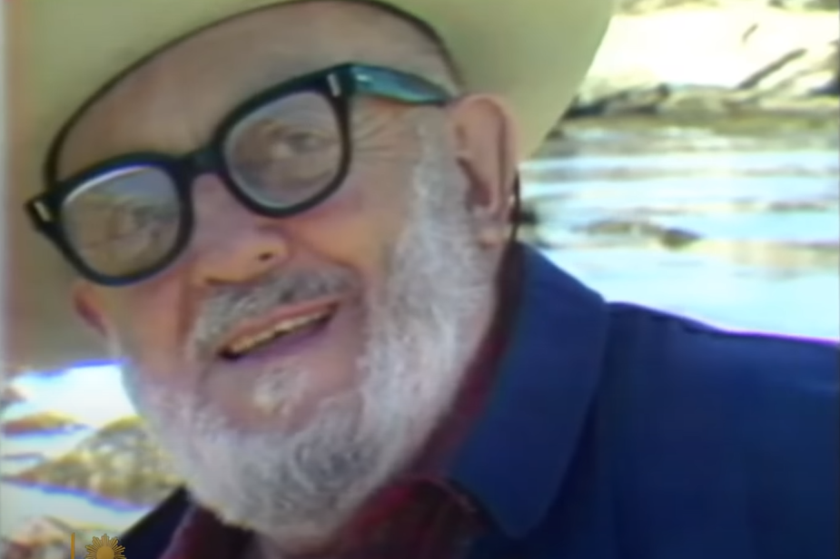 Close-up portrait of Ansel Adams